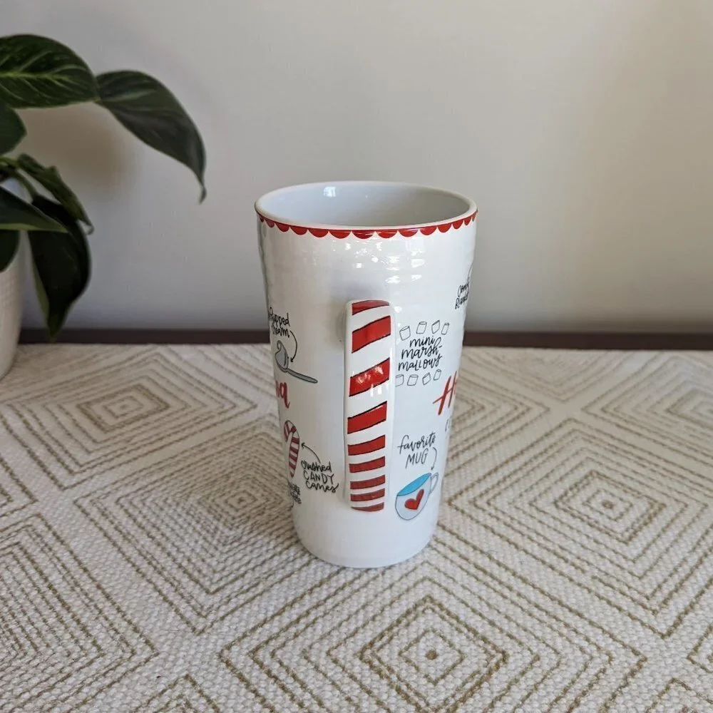 Pier 1 Hot Cocoa/Coffee Mug Holiday 16oz